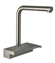 Virtuvės plautuvės maišytuvas Hansgrohe Aquno Select M81 su 2 funkcijų ištraukiama galvute 73836800 Stainless Steel Finish