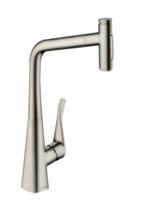 Virtuvinis kranas Hansgrohe Metris Select M71 320 2j su ištraukiamu antgaliu 73820800 Nerūdijančio plieno