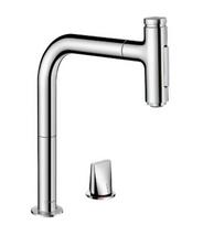 Virtuvinis kranas Hansgrohe Metris Select M71 200 2j su ištraukiamu antgaliu sBox 73818000 Chromuotas