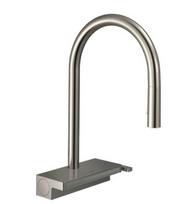 Virtuvės kriauklės maišytuvas Hansgrohe Aquno Select M81 KM 170 su ištraukiama galvute 73837800 Stainless Steel Finish