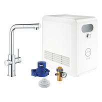 Virtuvės praustuvės maišytuvas Grohe Blue Professional su filtru, ištraukiamas Chromas 31326002