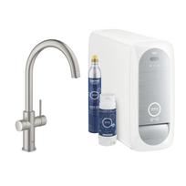 Virtuvinis maišytuvas Grohe Blue Home su filtru, Supersteel 31455DC1