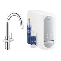 Virtuvinis praustuvės maišytuvas Grohe Blue Home su filtru ištraukiamas, Chromuotas 31541000
