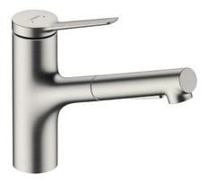 Virtuvės praustuvės maišytuvas Hansgrohe Zesis M33 150 ištraukiamas Stainless Steel Finish 74820800