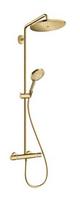 Dušo sistema Hansgrohe Croma Select S su termostatu, EcoSmart Raindance Select S 120 3jet Polished Gold Optic 26891990
