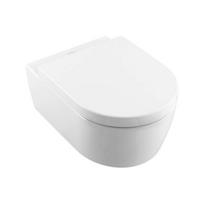 Pakabinamas klozetas Villeroy & Boch Avento DirectFlush CeramicPlus Rimless su SoftClose dangčiu, baltas 5656HRR1