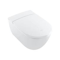 Pakabinamas tualetas su bidė funkcija Villeroy & Boch ViClean CeramicPlus Rimfree su SoftClose dangčiu