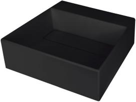 Vonios praustuvas Deante CORREO granitas ant stalviršio NERO, 400x400 mm Juoda