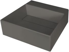Vonios kriauklė Deante CORREO granitinė ant paviršiaus ANTRACITINĖ METALINĖ, 400x400mm