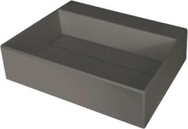 Vonios praustuvas Deante CORREO granitas ant stalviršiaus ANTHRACITE METALLIC, 500x400 mm Antacitas