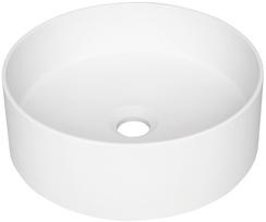 Vonios kriauklė Deante SILIA granitinė ant stalviršio, apvali BEIGE, ALABASTER, D360mm Balta