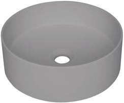 Vonios praustuvas Deante SILIA granitas ant stalviršio, apvalus GREY METALLIC, D360mm Pilka