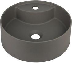 Vonios kambario praustuvas Deante SILIA granitas ant viršaus, apvalus ANTHRACITE METALLIC, D360 mm Antarcitas