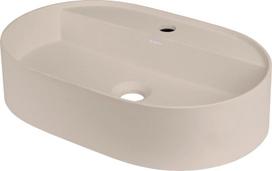 Voniai skirtas praustuvas Deante SILIA granitas ant viršaus, ovalus BEIGE, 550x350 mm Bėginė