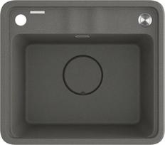 Virtuvės kriauklė Deante MOMI granitas, ANTHRACITE METALLIC Antracitas