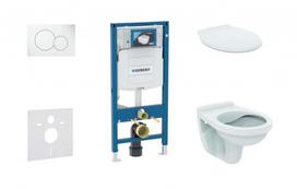 Unitazo komplektas Geberit Duofix rėmas su Ideal Standard Alpha Rimless unitazu ir SoftClose dangčiu, Sigma01 Alpės balta mygtukas, modelis 111.300.00.5 NR1