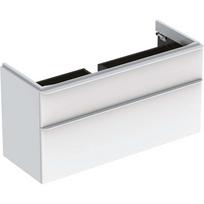 Vonios spintelė Geberit Smyle Square 118x47x62 cm (be praustuvo) 2 stalčiai, balta 500.355.00.1