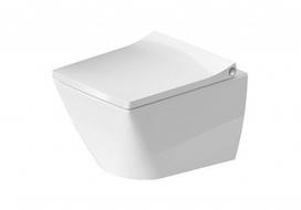Pakabinamas Duravit Viu Compact klozetas su WonderGliss, DuraFix, be dangčio, baltas