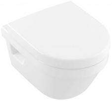 Pakabinamas unitazas Villeroy & Boch Architectura CeramicPlus DirectFlush Rimfree, skalavimas, dangtis su SoftClose, baltas 4687HRR1