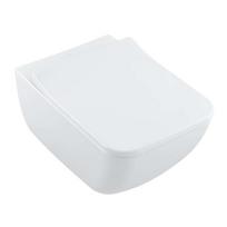 Pakabinamas klozetas Villeroy & Boch Collaro CeramicPlus DirectFlush Rimfree, AquaReduct nuleidimas, su SoftClose Slim dangčiu, baltas 4626RSR1