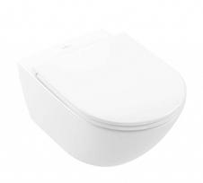 Pakabinamas klozetas Villeroy & Boch Subway 3.0 CeramicPlus TwistFlush AquaReduct Rimless su dangčiu SoftClose, QuickRelease, baltas 4670T9R1