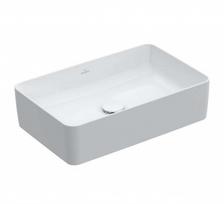 Villeroy & Boch Collaro 2.0 praustuvas, 56x36 cm, TitanCeram keramika su CeramicPlus danga, ant stalviršio, Akmens balta 4A2056RW