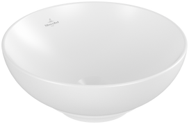 Vonios kriauklė Villeroy & Boch Loop&Friends D38 cm TitanCeram keramika su CeramicPlus paviršiumi, ant stalviršio, Akmens balta 4A4500RW