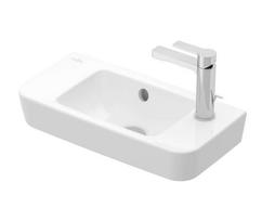 Vannos kriauklė Villeroy & Boch O.novo Compact 50x25cm, su CeramicPlus danga, dešinė pusė, balta 4342R5R1
