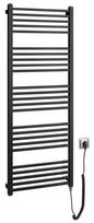 Rankšluosčių džiovintuvas / radiatorius Sapho METRO-E elektrinis 500x1340 mm 500 W, matinė juoda ME513B