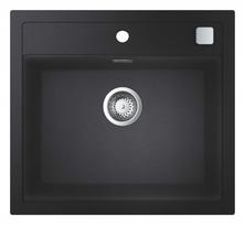 Virtuvės kriauklė Grohe K700 granitinė su automatine trapa, 56x51 cm, Whisper izoliacija, juoda 31651AP0