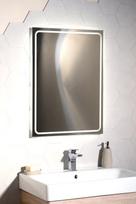 Vonios kambario veidrodis Sapho Gemini II su LED apšvietimu 60x80cm GM060