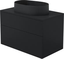 Vonios kambario spintelė Deante Prizma su granito praustuve 55x35 cm juoda SDNB8SNU6S