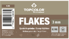 Epoksidinių grindų priedas TOPCOLOR, FLAKES 3mm, 0.5kg, Rudi