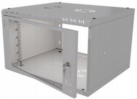 19" 6U 450 Mm „Rack“ Serverinė Pakabinama Spinta Su Stiklinėmis Durimis, Pilkos Spalvos, „Stalflex“