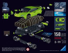 Ravensburger 3d Dėlionė Lamborghini Huracán Evo 152 Detalės