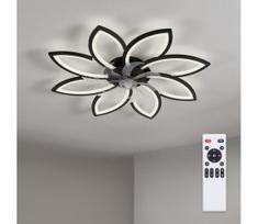 Brilagi - LED reguliuojamas lubinis ventiliatorius LED/43W/230V skersmuo 90 cm juodas + nuotolinis pultas