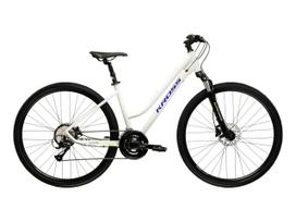 KROSS Evado 4.0 D MY26 / Grey-Navy Blue Glossy / moteriškas hibridinis dviratis (28") (L)