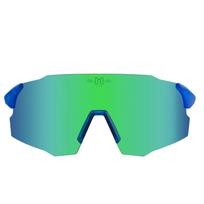 BLOOVS STELVIO / Crystal Blue Fluor/Green Mirror Polarized / sportiniai akiniai nuo saulės