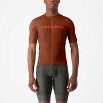 Castelli PROLOGO LITE / Deep Mocha/Vivid Orange / dviratininko marškinėliai (3XL)