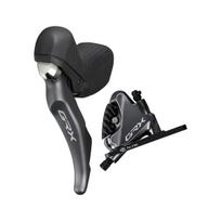Shimano GRX ST-RX810(L), BR-RX810(F) priekinis diskinių stabdžių/pavarų perjungimo komplektas, 2 pavarų