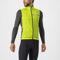 Castelli SQUADRA STRETCH Electric Lime/Dark Gray dviratininko liemėnė nuo vėjo (M)