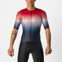 Castelli AERO RACE 6.0 mėlyni/raudoni dviratininko marškinėliai (M)