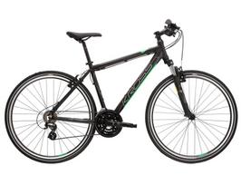KROSS Evado 2.0 / Black-Green Matte / hibridinis dviratis (28") (M)