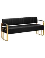 Kosmeda M laukiamojo sofa juoda su auksu Genuja