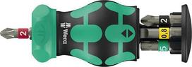 WERA Kraftform Kompakt Stubby Magazine RA 2, bit set black/green, 6-piece