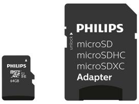 PHILIPS 64GB microSDXC Class 10 + Adapter FM64MP45B/10