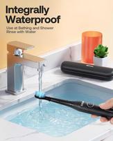 Bitvae D2 Electric toothbrush with 8 brushes / travel case / holder / cable, Black