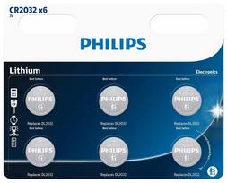 PHILIPS CR2032P6/01B Lithium, 6-pack