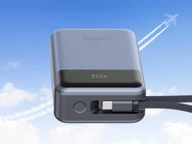 CANYON OnPower 600 power bank with built-in cable, 20000 mAh, PD65W, dark grey