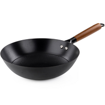LUIGI FERRERO Tika FR-2855WH Light Cast Iron Wok Pan, 28x8cm
